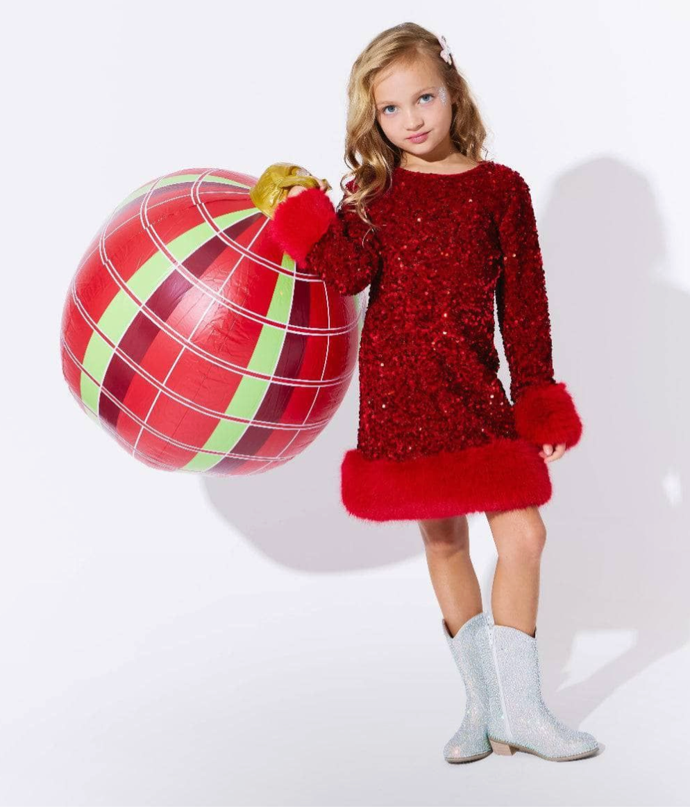 Ruby Shimmer Dress